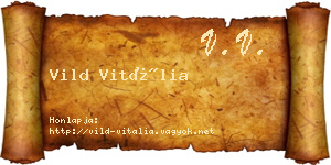 Vild Vitália névjegykártya
